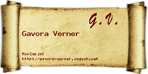 Gavora Verner névjegykártya
